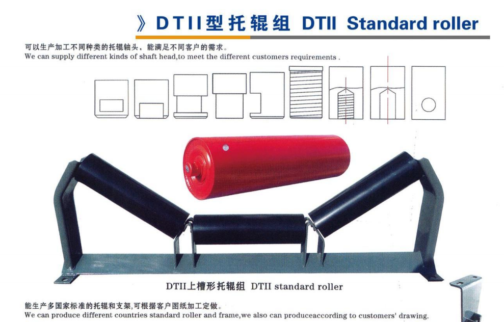 DTII Standard Roller – Durable Conveyor Idler Group for Industrial Applications